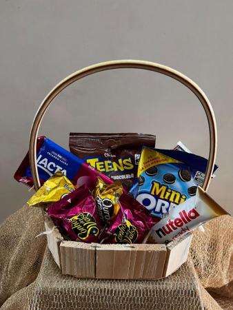 Cesta  mini com chocolate